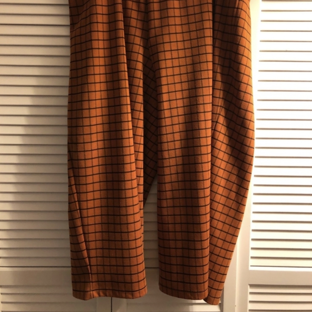 ASOS Orange and Black Grid Wide Leg Pants